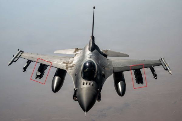 The imagery provides a rare operational look at an F-16 configured for high-density precision attack, combining eight GBU-39/B bombs with targeting, fuel and air-to-air stores for sustained multirole combat operations (Picture Source: U.S. CENTCOM)