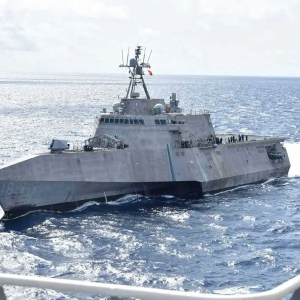 China said its navy tracked the USS Charleston near Sabina Shoal after the American warship allegedly entered Chinese-claimed waters without authorization, while the U.S. Seventh Fleet maintained that its operations complied with international law. (Picture source: US Navy)