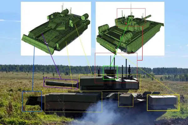 Russia deployed T-72B3M-based uncrewed combat vehicles during Tsentr-2026, testing remotely controlled armored fire support for assault units in high-risk battlefield conditions (Picture Source: Russian Media / Russian MoD) © Army Recognition Group. All rights reserved. Unauthorized use, reproduction, or distribution prohibited.