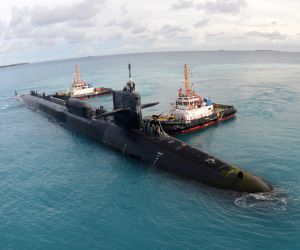 The USS Georgia (SSGN-729) is the newest of the four Ohio SSGN submarines to have been converted for a maximum theoretical load of 154 Tomahawk missiles, but is scheduled to become the first to leave active service. (Picture source: US Navy)