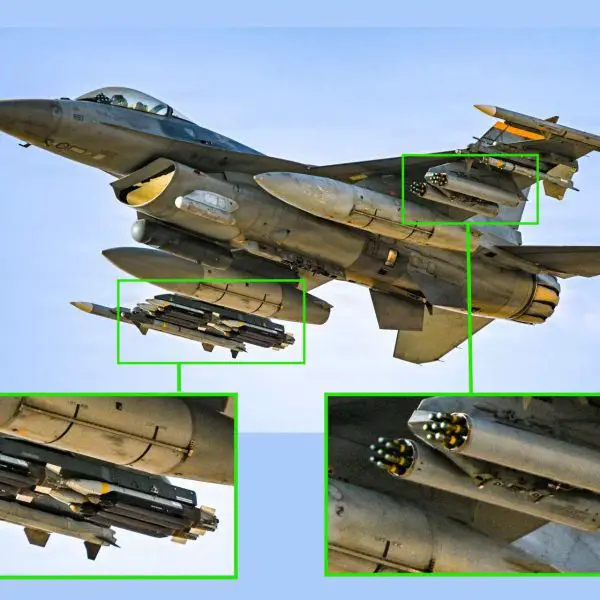 A U.S. Air Force F-16CM photographed in the CENTCOM region carried a versatile combat loadout combining SEAD, precision-strike, targeting, extended-range fuel and air-to-air capabilities during sustained operations against Iran (Picture Source: U.S. Central Command)