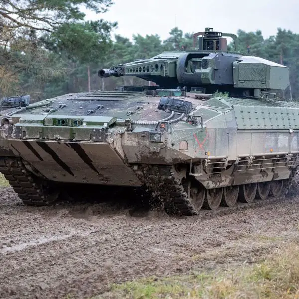 Puma infantry fighting vehicle developed by Rheinmetall and KNDS for the German Army, equipped with a 30 mm MK30-2/ABM cannon and designed to operate alongside Leopard 2 main battle tanks. (Picture source: Rheinmetall)