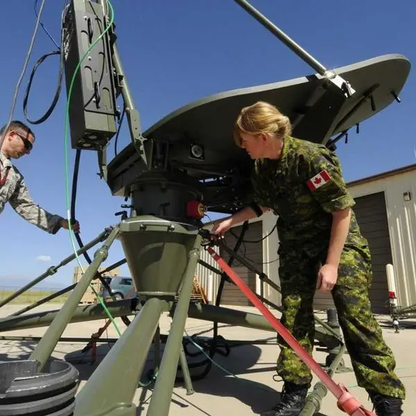 A U.S. Space Force technician operates a satellite communications antenna terminal at Kirtland Air Force Base, New Mexico. The service is developing new compact, jam-resistant communications terminals to strengthen the resilience of military space networks. (Picture source: U.S. Department of War/Defense)