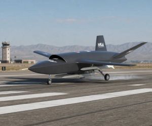 The T-022 Vortex is considerably shorter than the fighters it would support in combat, including the Eurofighter Typhoon and the F-35A, while its narrower span reduces structural mass and drag but also limits the internal volume available. (Picture source: MGI Engineering)