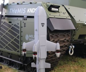 TYTAN TI-03 Hyperion counter-UAS interceptor displayed at DVD 2026 is designed to engage NATO Class II drones at ranges up to 30 km and altitudes up to 5,000 m. (Picture source: Army Recognition)
