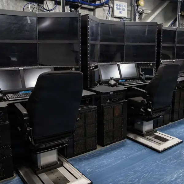 The MDCX is the control software integrated into the US Navy's UMCS ground control station that allows operators to plan missions and control the MQ-25A from aircraft carriers, shore bases, or expeditionary locations. (Picture source: US Navy)