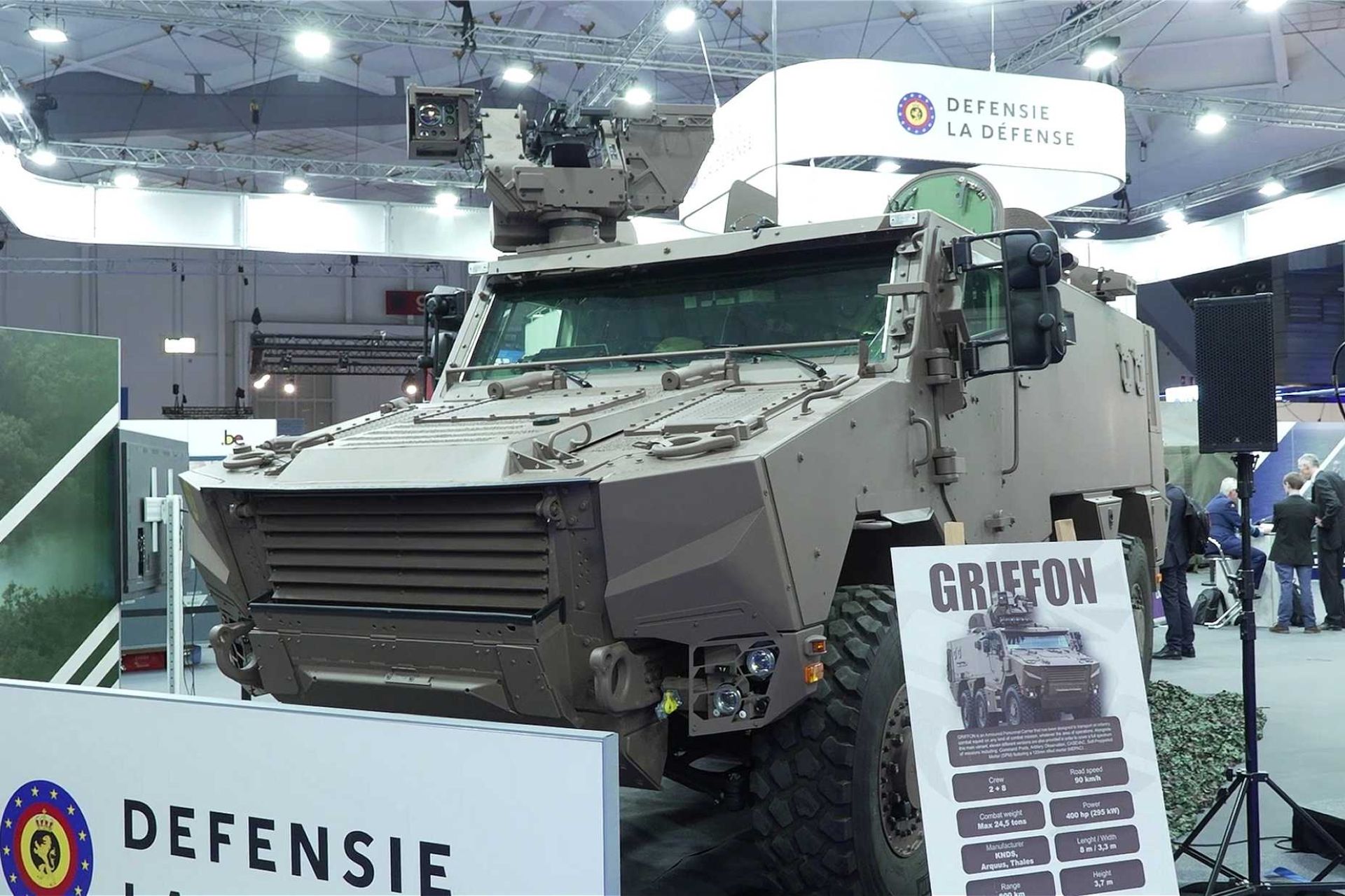 Defense technologies and military equipment displayed during the Brussels European Defence Exhibition and Conference (BEDEX) at Brussels Expo in Brussels, Belgium.