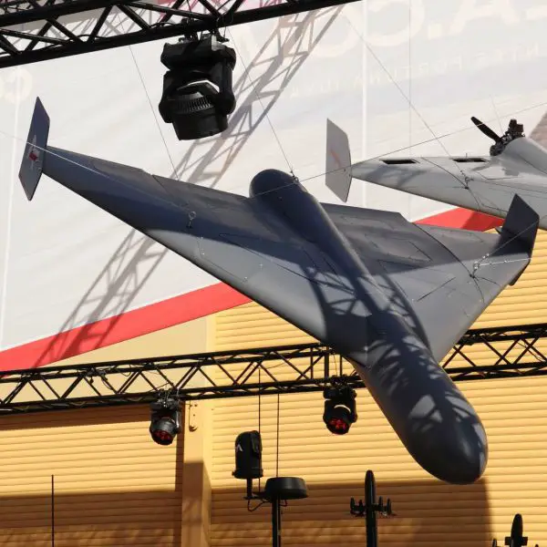 The Husaria A3 is a reusable airborne counter-UAS mothership designed to patrol at 4,000 m for more than 10 hours while carrying four to six FPV interceptors capable of reaching 350 km/h. (Picture source: Army Recognition)