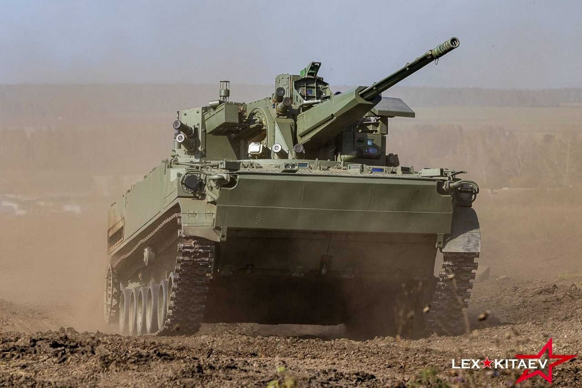 Russia’s 2S38 Derivatsiya-PVO self-propelled anti-aircraft gun, armed with a 57 mm automatic cannon, reportedly pictured during the Center-2026 military exercise. (Photo credit: © LexKitaev)