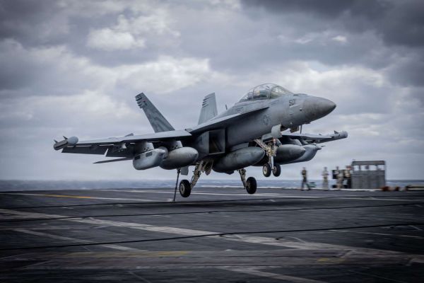 The U.S. Navy awarded L3Harris an $876.4 million contract modification to advance the Next Generation Jammer Low Band, strengthening the EA-18G Growler’s future electronic-attack capability (Picture Source: U.S. Navy)
