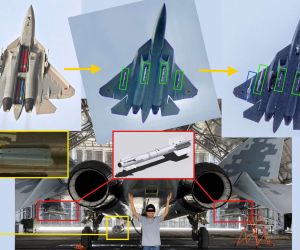 The apparent external missile loadout marks a possible evolution of the Su-57 from a stealth-focused strike and air-superiority fighter into a missile-heavy air-defense asset built for patrols, interception, and rear-area protection (Picture Source: Social Media / Rosoboronexport / Edited By Army Recognition Group) © Army Recognition Group. All rights reserved. Unauthorized use, reproduction, or distribution prohibited.