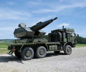 Rheinmetall will supply four Oerlikon Skynex air defense systems to an undisclosed customer, adding a networked 35 mm gun-based capability designed to counter drones, rockets, mortar rounds, and low-flying missiles (Picture source: Rheinmetall).