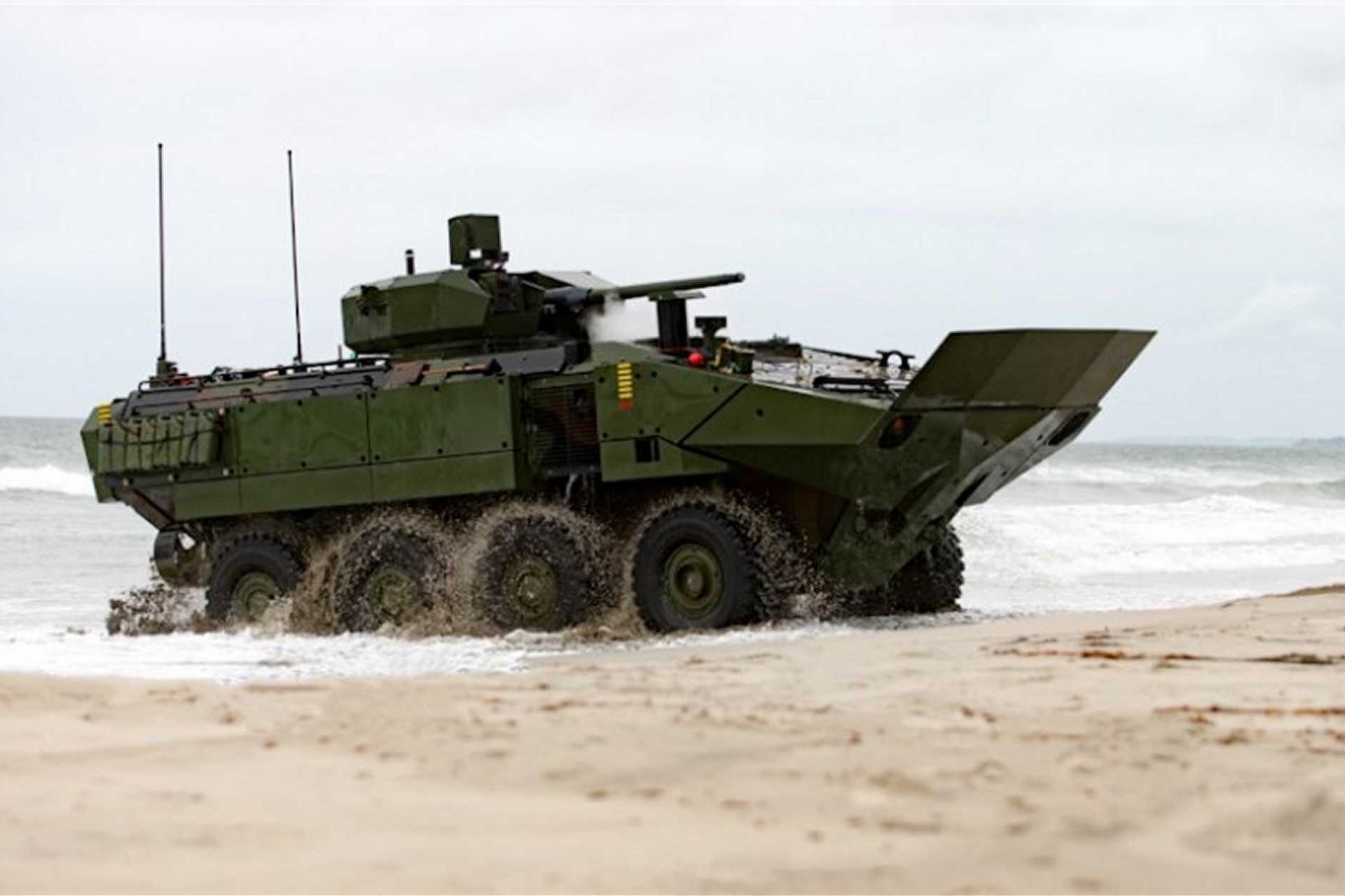The U.S. Marine Corps has begun operational fielding of the ACV-30, a new amphibious combat vehicle armed with a stabilized 30mm cannon that enhances firepower, survivability, and maneuver capability for future littoral and expeditionary operations (Picture Source: BAE Systems / Edited By Army Recognition Group)