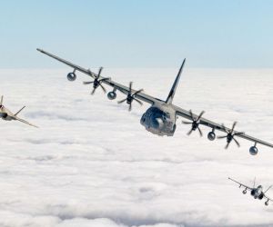 U.S. Marines used KC-130J Super Hercules aircraft to sustain and reposition F-35B fighters across roughly 4,000 nautical miles of the Indo-Pacific during Operation Slingshot (Picture Source: USMC)