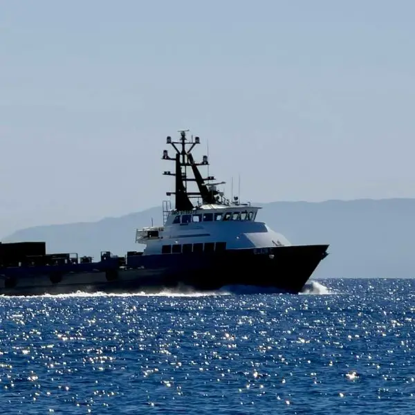 The demonstration paired HD Korea Shipbuilding & Offshore Engineering’s VAone system, derived from the Avikus HiNAS Prime navigation suite, with Anduril's Lattice command architecture to manage uncrewed vessel operations. (Picture source: HD Hyundai)