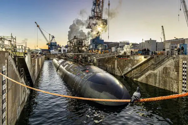 The U.S. Navy's nuclear-powered attack submarine USS Washington left dry dock on October 27, 2026, after nearly two years of maintenance and upgrades, but must undergo further testing before returning to service. (Picture source: US Navy)