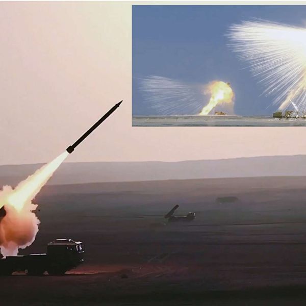 New PLA footage shows China’s PHL-191 rocket artillery system delivering concentrated, apparent airburst fragmentation effects against dispersed battlefield targets (Picture Source:  Chinese Ministry of National Defense)