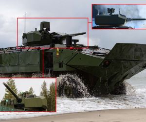 The U.S. Marine Corps awarded Kongsberg a $44.3 million contract modification to expand spares, repairs, engineering support and long-term sustainment for the ACV-30's PROTECTOR RT20 turret (Picture Source: Kongsberg / Edited By Army Recognition Group)