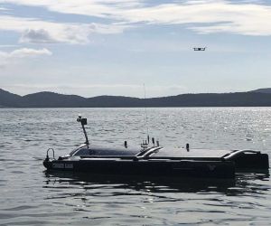 The ARGO is a 3-meter Greek unmanned surface vessel designed for mine countermeasures that combines autonomous seabed search and mine detection with the deployment of up to eight expendable UUVs for mine neutralization. (Picture source: UCANDRONE)