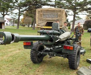 The L119 is a British-designed 105 mm lightweight towed howitzer developed by BAE Systems. Weighing just 1.8 tonnes, it can be transported by helicopter or light tactical vehicle and provides highly mobile indirect fire support with a maximum firing range of approximately 17 km (10.5 miles), making it particularly effective for airborne, light infantry, and rapid reaction forces.