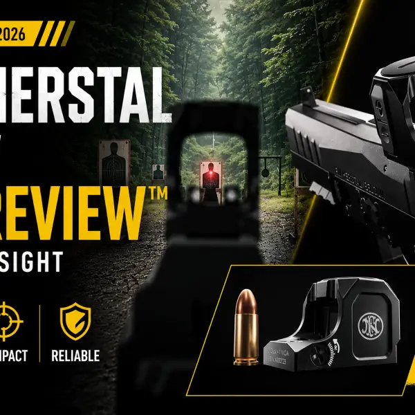 FN Herstal introduced the FN PureView holographic micro red dot sight at Eurosatory 2026 to improve close-range targeting speed and accuracy for military and law enforcement users (Picture Source: Created by Army Recognition Group)