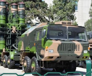 China's HQ-9 is a long-range surface-to-air missile system capable of intercepting aircraft, cruise missiles, UAVs, and selected ballistic missiles at ranges of up to 300 km, providing strategic air defense over large areas.