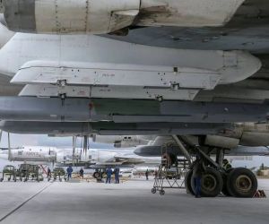 The Kh-101, also transliterated as Ch-101 and designated AS-23 Kodiak by NATO, is a conventionally armed air-launched cruise missile carried principally by Russian Tu-95MS and Tu-160 strategic bombers. (Picture source: Russian MoD)