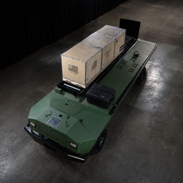 The Harbinger Praesidia hybrid vehicle platform serves as the baseline for the autonomous logistics vehicle being developed by American Rheinmetall under the U.S. Army's Project Sustainment program. (Picture source: Harbinger)