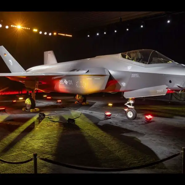 Germany formally received its first F-35A Lightning II during a September 18 rollout and handover ceremony in Fort Worth, following the aircraft’s maiden flight on September 8 and marking a major step toward training, delivery and future operational integration (Picture Source: Lockheed Martin)