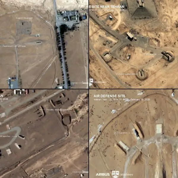 Satellite imagery shows Iran redeploying S-300 launchers near Tehran and Isfahan as tensions with the U.S. rise. (Picture source: Airbus and Planet Lab via Arms Control Wonk)
