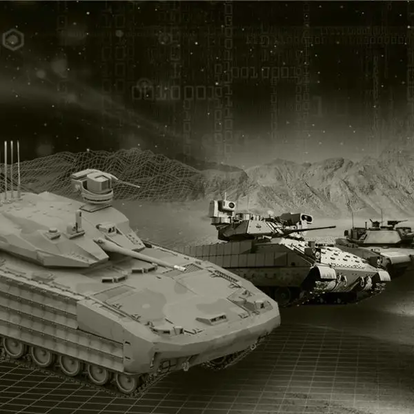 U.S. Army conceptual illustration of the XM30 Mechanized Infantry Combat Vehicle, the future infantry fighting vehicle intended to replace the M2 Bradley. A September 2026 Congressional Research Service assessment identified organic counter-uncrewed aerial system (C-UAS) protection as a potential oversight issue, noting that it remains unclear whether the XM30 will receive a dedicated capability to defeat drones and loitering munitions. (Image courtesy of PM XM30)
