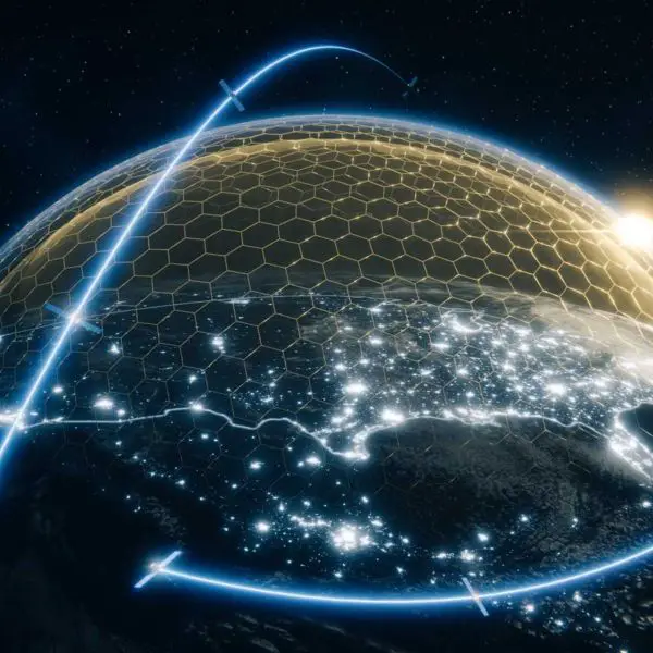The Golden Dome is a planned U.S. space-based missile defense system designed to detect, track, and destroy ballistic, hypersonic, and cruise missiles from before launch through the missile's different phases of flight. (Picture source: Boeing)