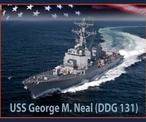 The future USS George M. Neal (DDG 131) will strengthen the U.S. Navy's surface fleet with advanced Flight III air and missile defense capabilities, enhancing its ability to counter evolving maritime threats (Picture Source: U.S. Navy)