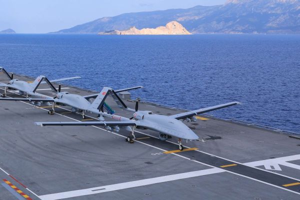 Bayraktar TB3 naval UCAV drone Baykar Türkiye specifications technical review data fact sheet armament weapons sensors payload carrier capability pictures video.