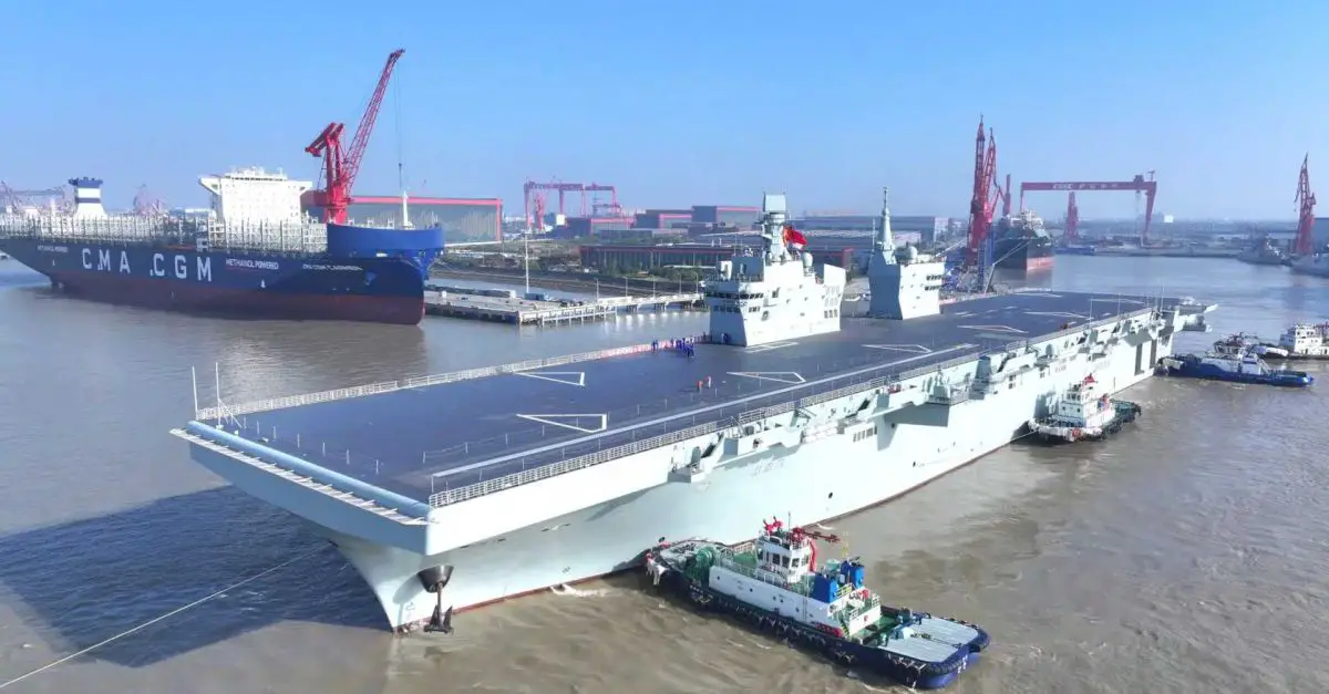 The Type 076, designated by NATO as the Yulan-class, is China's largest and most technologically advanced amphibious assault ship developed to date, representing a substantial evolution beyond the Type 075 landing helicopter dock. While officially classified as a landing helicopter dock (LHD), the class incorporates features traditionally associated with aircraft carriers, including an electromagnetic aircraft launch system (EMALS) and arresting gear, enabling the operation of fixed-wing aircraft alongside helicopters and amphibious forces. Built by Hudong-Zhonghua Shipyard for the People's Liberation Army Navy (PLAN), the Type 076 enables simultaneous helicopter assault operations, amphibious landings, and catapult-assisted launches while retaining the ability to transport more than 1,000 marines together with armored vehicles and two Type 726 Yuyi-class air-cushion landing craft, making it the world's first amphibious assault ship specifically designed around this combination of expeditionary and CATOBAR (Catapult-Assisted Take-Off But Arrested Recovery) capabilities.