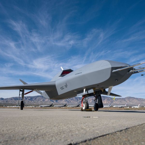 The YFQ-48A Talon Blue is Northrop Grumman’s autonomous wingman developed within the Project Talon portfolio to support future U.S. Air Force combat autonomy requirements. (Picture source: Northrop Grumman)