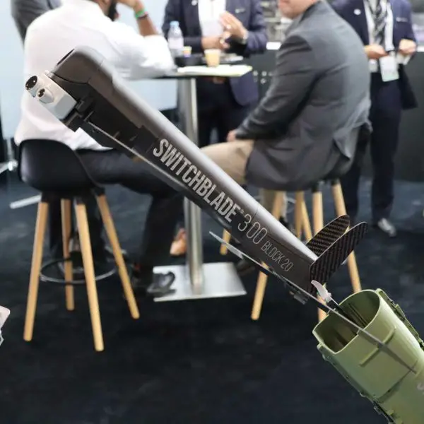 The Switchblade 300 Block 20's modular payload bay can accept either a fragmentation warhead or an Explosively Formed Penetrator before launch. (Picture source: Army Recognition)