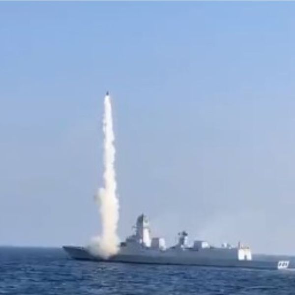 INS Imphal fires an Extended Range BrahMos supersonic cruise missile during pre-commissioning trials in November 2023. The BrahMos is already deployed aboard several Indian Navy surface combatants and is expected to form the main strike weapon of the future Next Generation Missile Vessel. (Picture source: Indian Navy)