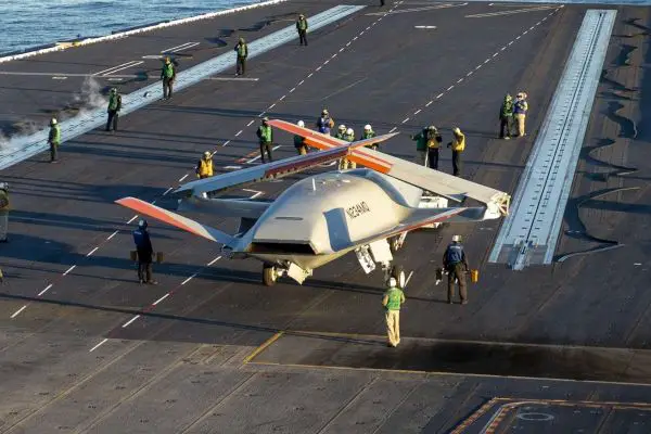 MQ-25A Stingray Boeing carrier-based unmanned aerial refueling aircraft United States Navy specifications technical review data fact sheet pictures video