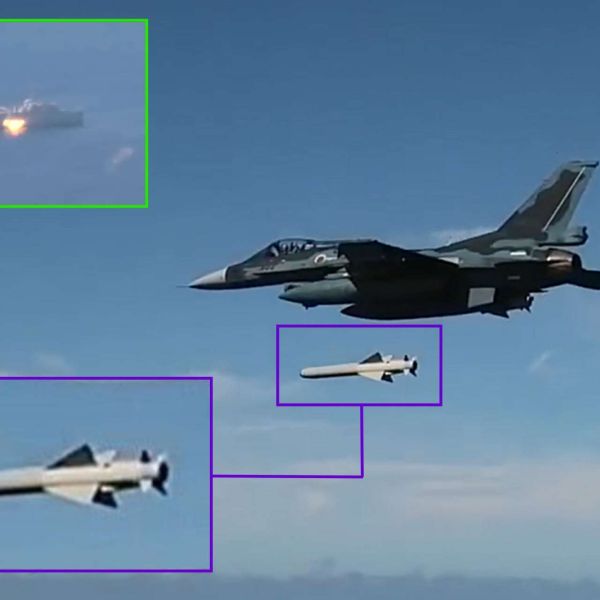 A Japanese F-2A fired two ASM-2 anti-ship missiles at USS Juneau during Valiant Shield 2026 (Picture Source: Japanese Air Force)
