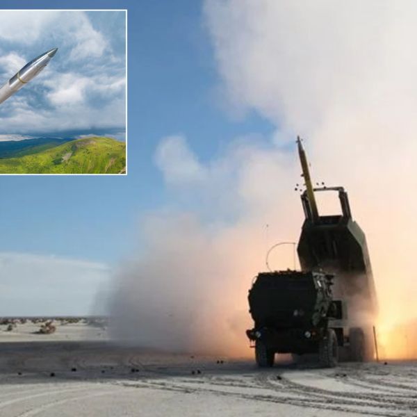 U.S. Marines fire an M31 GMLRS rocket from a HIMARS launcher during an exercise at White Sands Missile Range, alongside an illustration of GMLRS and ER GMLRS rocket production as the U.S. Army clears the 150-km extended-range variant for production. (Picture source: U.S. DoD)
