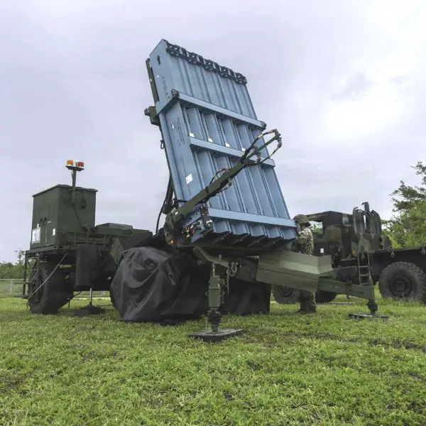 U.S. Marines assigned to III Marine Expeditionary Force inspect the Medium-Range Intercept Capability (MRIC) air defense system during readiness checks at Mason Range, Guam, on June 24, 2026, ahead of a live-fire event conducted as part of Exercise Valiant Shield 2026. (U.S. Department of War/Defense)