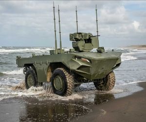 The U-MAV could serve as the unmanned first wave of an amphibious assault, entering defended beaches to find threats, clear obstacles, and engage enemy positions before vehicles carrying personnel are sent ashore. (Picture source: FNSS)