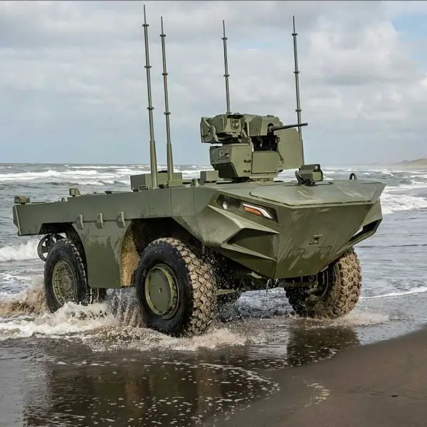 The U-MAV could serve as the unmanned first wave of an amphibious assault, entering defended beaches to find threats, clear obstacles, and engage enemy positions before vehicles carrying personnel are sent ashore. (Picture source: FNSS)