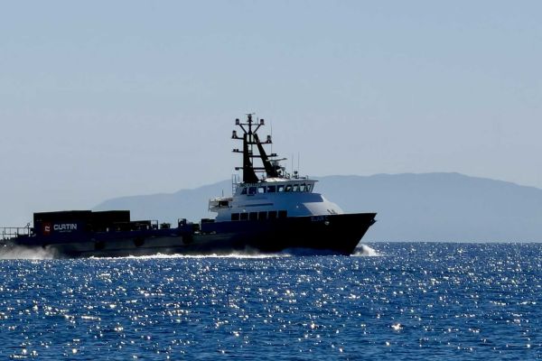 The demonstration paired HD Korea Shipbuilding & Offshore Engineering’s VAone system, derived from the Avikus HiNAS Prime navigation suite, with Anduril's Lattice command architecture to manage uncrewed vessel operations. (Picture source: HD Hyundai)