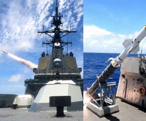 Spanish Navy frigate Álvaro de Bazán (F-101) fires an RGM-84 Harpoon anti-ship missile during RIMPAC 2026 near Hawaii, demonstrating its ability to conduct over-the-horizon maritime strike missions within a multinational force (Picture source: Spanish MoD).