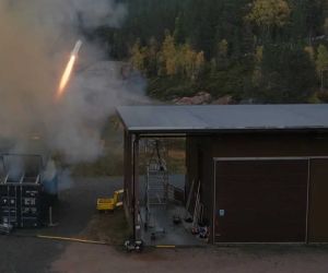 Kongsberg test-fires an NSM Naval Strike Missile from its containerized launcher in Norway. The module accommodates up to four anti-ship missiles, twice the ready missile capacity of a U.S. Marine Corps NMESIS launcher. (Picture source: Kongsberg)