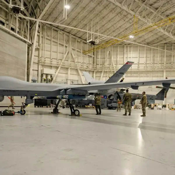 A network of smaller drones controlled by the MQ-9 could carry out surveillance, targeting, strike support, and electronic missions in contested environments, because using multiple lower-cost systems reduces risk and improves coverage and effectiveness. (Picture source: US Air Force)