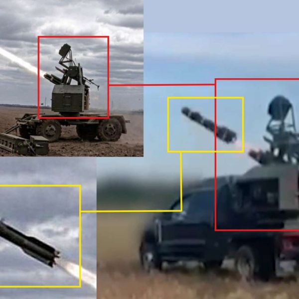 Unverified footage appears to show a Ukrainian truck-mounted STASH air defense system intercepting a Russian Shahed-series drone, possibly a jet-powered variant (Picture Source: Ukrainian Armed Forces / Social Media / Edited By Army Recognition Group)