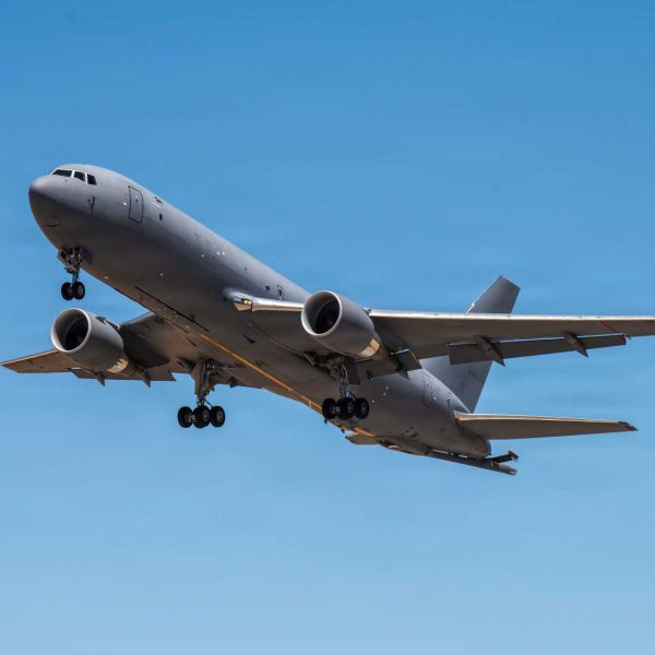 In the event of sustained Iranian attacks, KC-46A Pegasus tankers would allow Qatar’s F-15QA and other compatible fighters to refuel in flight, remain on air defense patrols longer, and avoid repeated returns to Qatari air bases that could be under missile or drone attack, damaged, or temporarily closed. (Picture source: US Air Force)